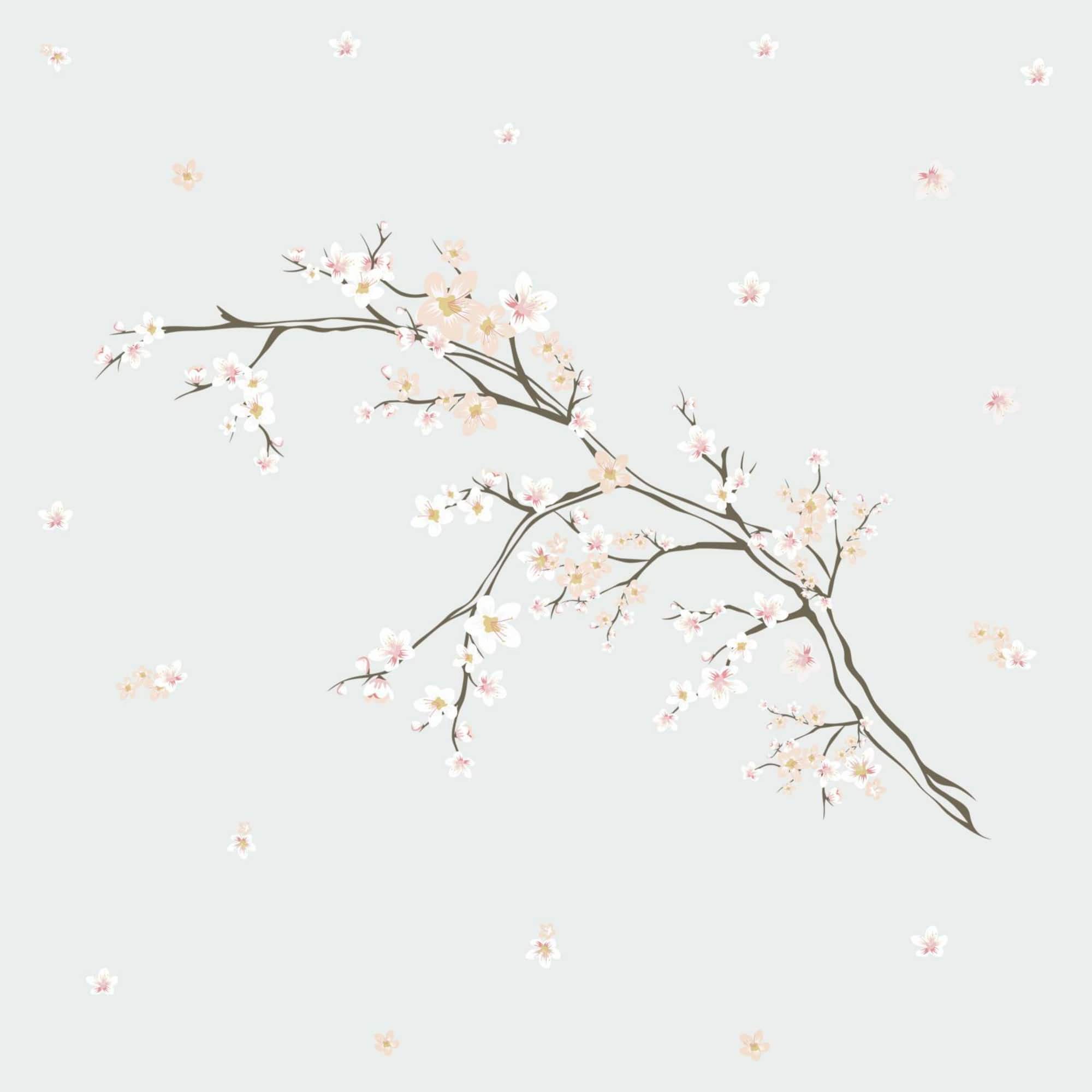 RoomMates Cherry Blossom Branch Decals with 3D Embellishments